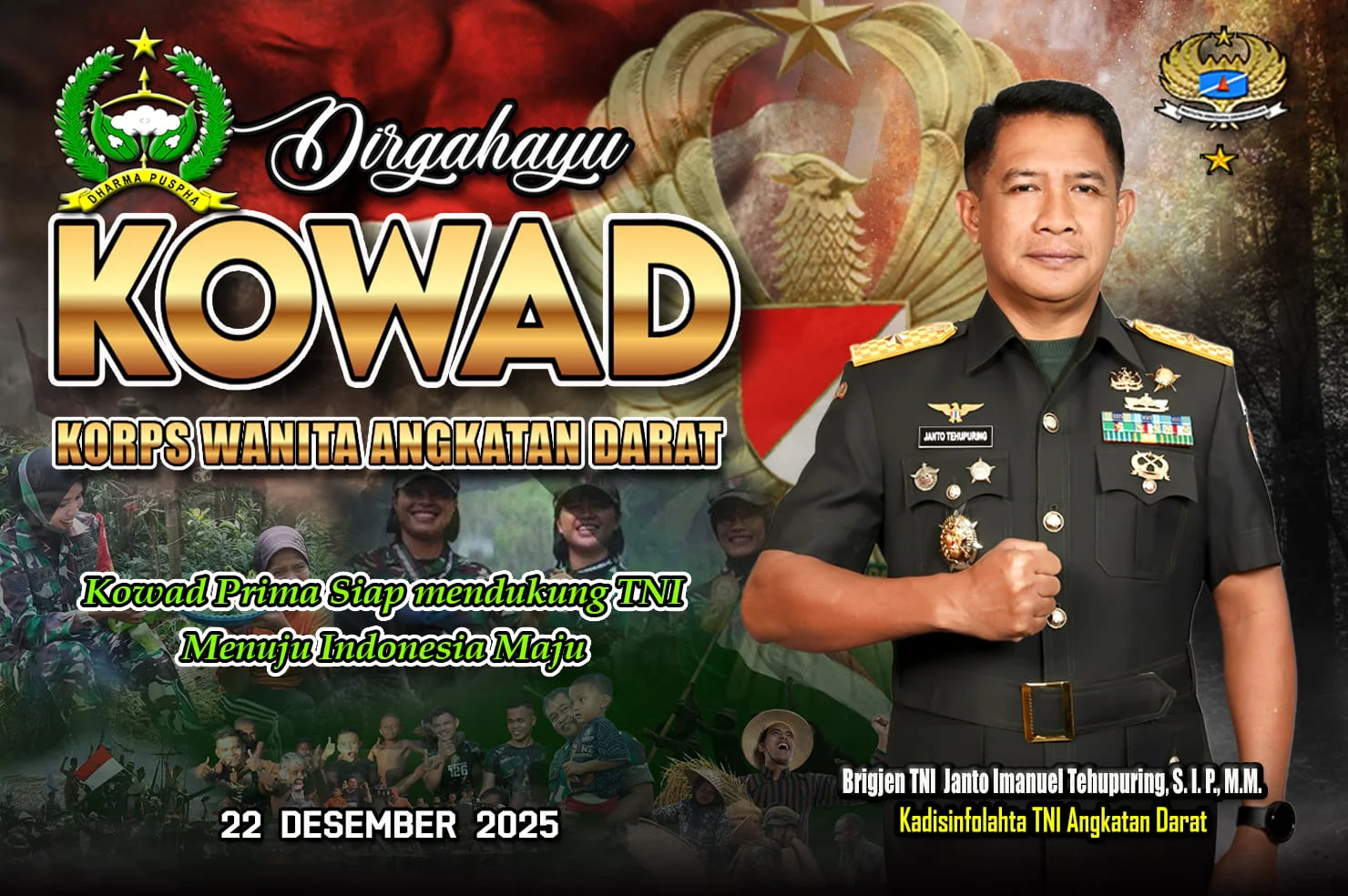 Dirgahayu Korps Wanita Angkatan Darat Ke 64