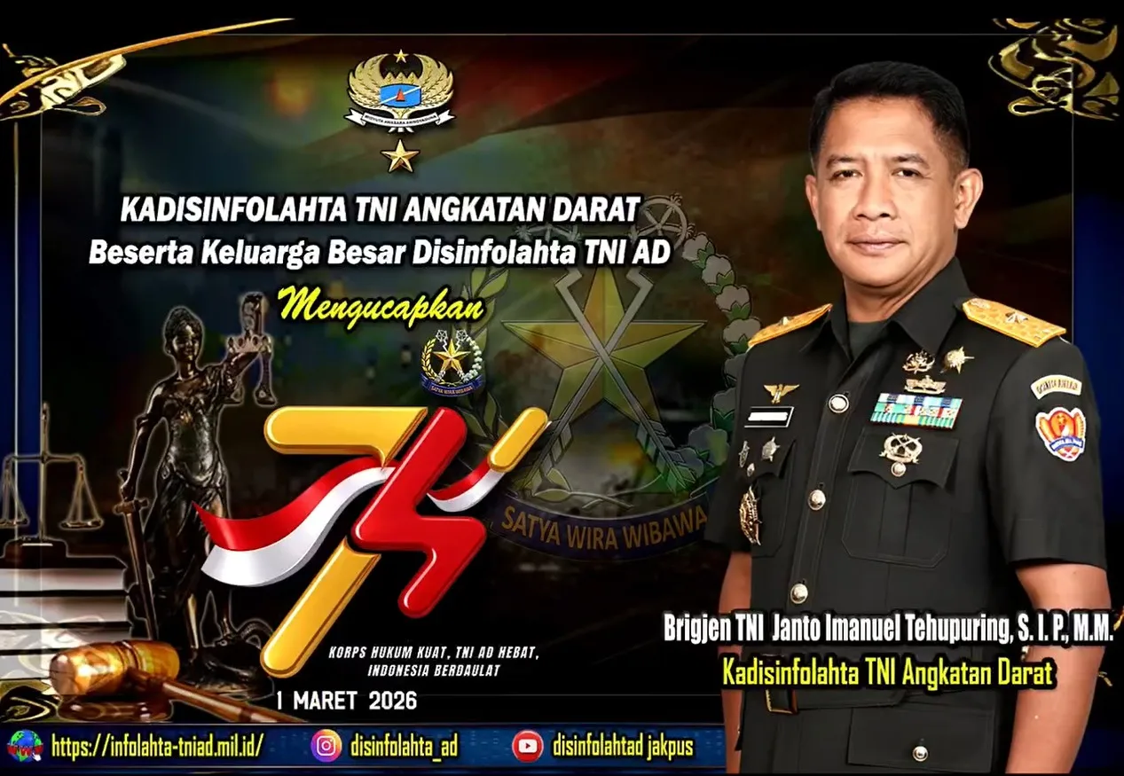 Dirgahayu Korps Hukum TNI Angkatan Darat Ke 74