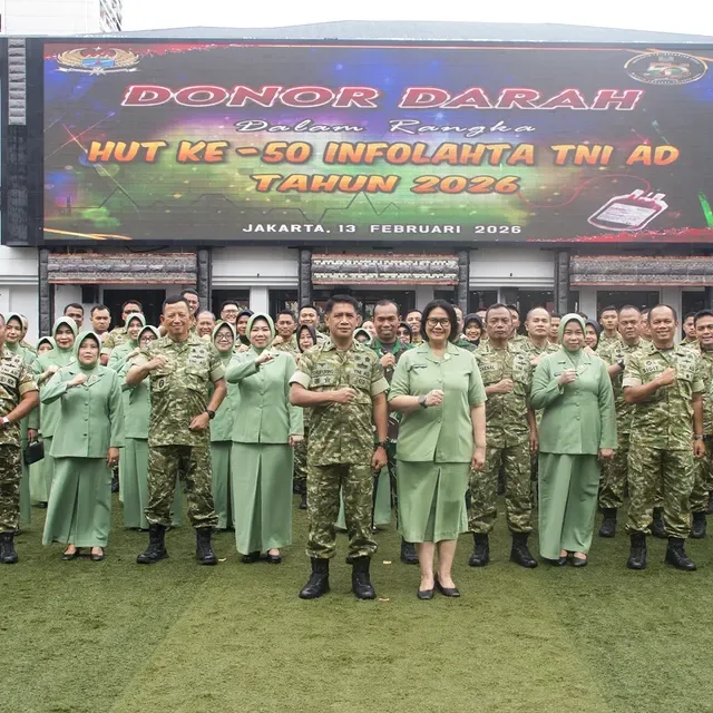 Donor Darah Dalam Rangka HUT INFOLAHTA TNI AD Ke 50 Tahun 2026